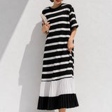 Robe trapèze mi-longue grande taille