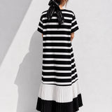 Robe trapèze mi-longue grande taille