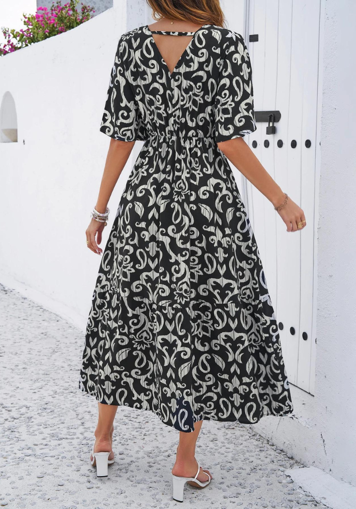 Robe trapèze vintage de dos