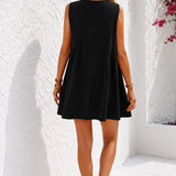 Robe trapèze noire chic