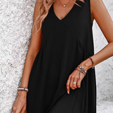 Robe trapèze noire chic femme