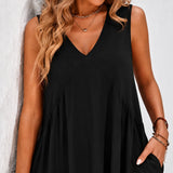 Robe trapèze noire chic