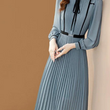 Robe trapèze plissée femme