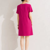 Robe trapèze rose