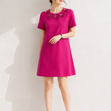 Robe trapèze rose