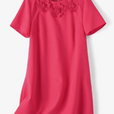 Robe trapèze rose élegante