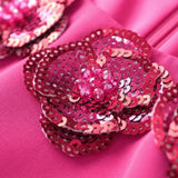 Robe trapèze rose