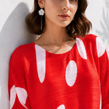 Robe trapèze rouge année 60