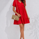 Robe Trapèze Rouge Femme
