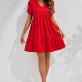 Robe Trapèze Rouge Femme