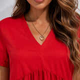 Robe Trapèze Rouge Femme