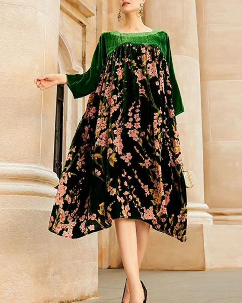 Clearance robe trapeze mi longue Store Black Friday