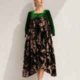 Robe trapèze velours