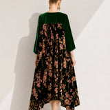 Robe trapèze velours