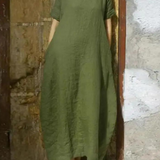 Robe trapèze verte