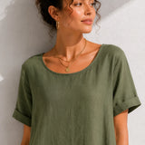 Robe trapèze verte